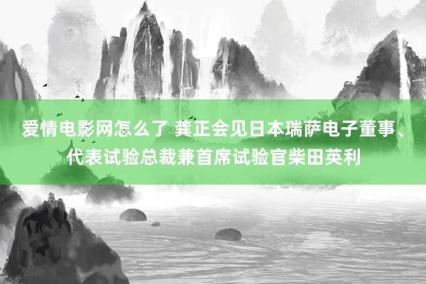 爱情电影网怎么了 龚正会见日本瑞萨电子董事、代表试验总裁兼首席试验官柴田英利