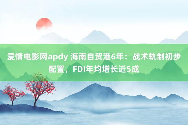 爱情电影网apdy 海南自贸港6年：战术轨制初步配置，FDI年均增长近5成