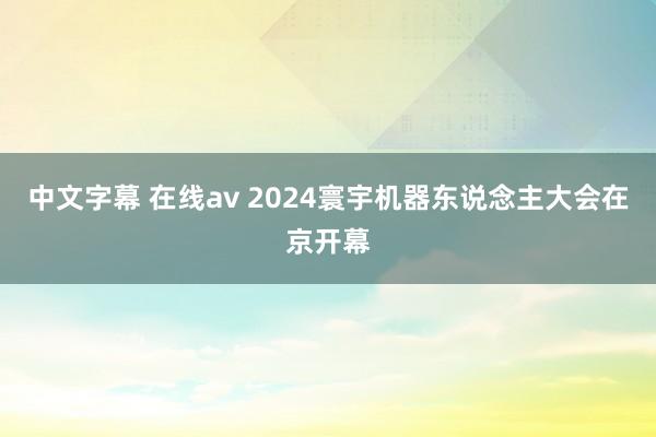 中文字幕 在线av 2024寰宇机器东说念主大会在京开幕