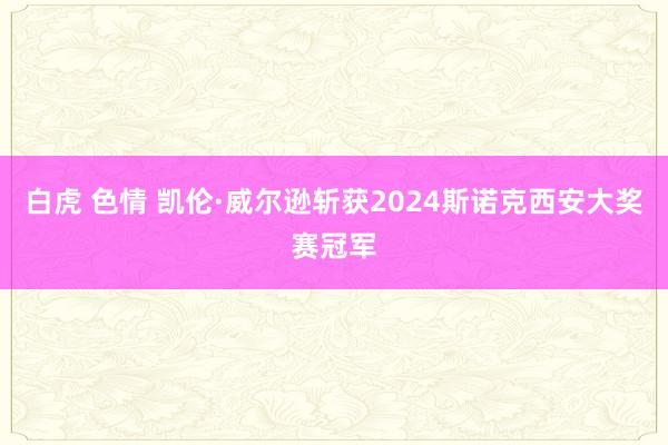 白虎 色情 凯伦·威尔逊斩获2024斯诺克西安大奖赛冠军