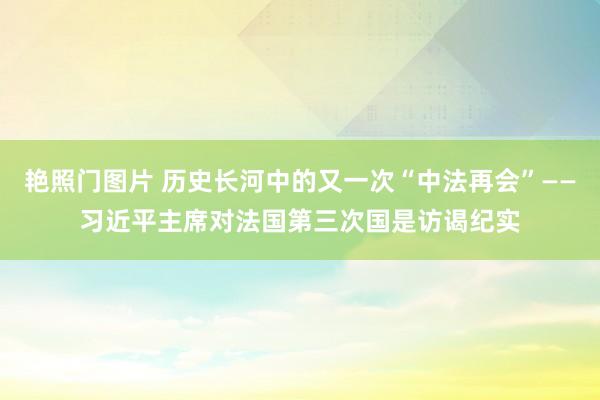 艳照门图片 历史长河中的又一次“中法再会”——习近平主席对法国第三次国是访谒纪实